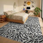 Bold Animal Print Mix Rug Bedroom View