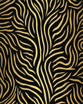Bold Black Golden Zebra Stripes Rug - Cutout View