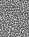 Bold Black Leopard Spots Pattern Rug - Cutout View