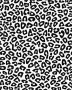 Bold Black Leopard Spots Pattern Rug - Cutout View