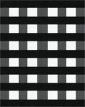 Bold Black White Checkered Harmony Rug - Cutout View