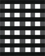 Bold Black White Checkered Harmony Rug - Cutout View