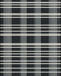 Bold Black White Horizontal Lattice Rug - Cutout View
