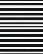 Bold Black White Horizontal Striped Rug - Cutout View
