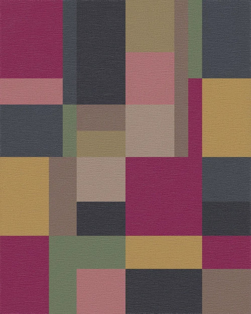 Bold Geometric Blocks Color Blocks Rug - Cutout View