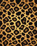 Bold Gold Leopard Animal Spot Rug - Cutout View
