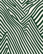 Bold Green Wavy Art Pattern Rug - Cutout View