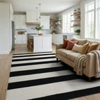 Bold Horizontal Bands Rug - Living Room View
