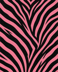 Bold Pink and Black Zebra Stripe Rug - Cutout View