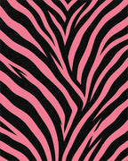 Bold Pink and Black Zebra Stripe Rug - Cutout View