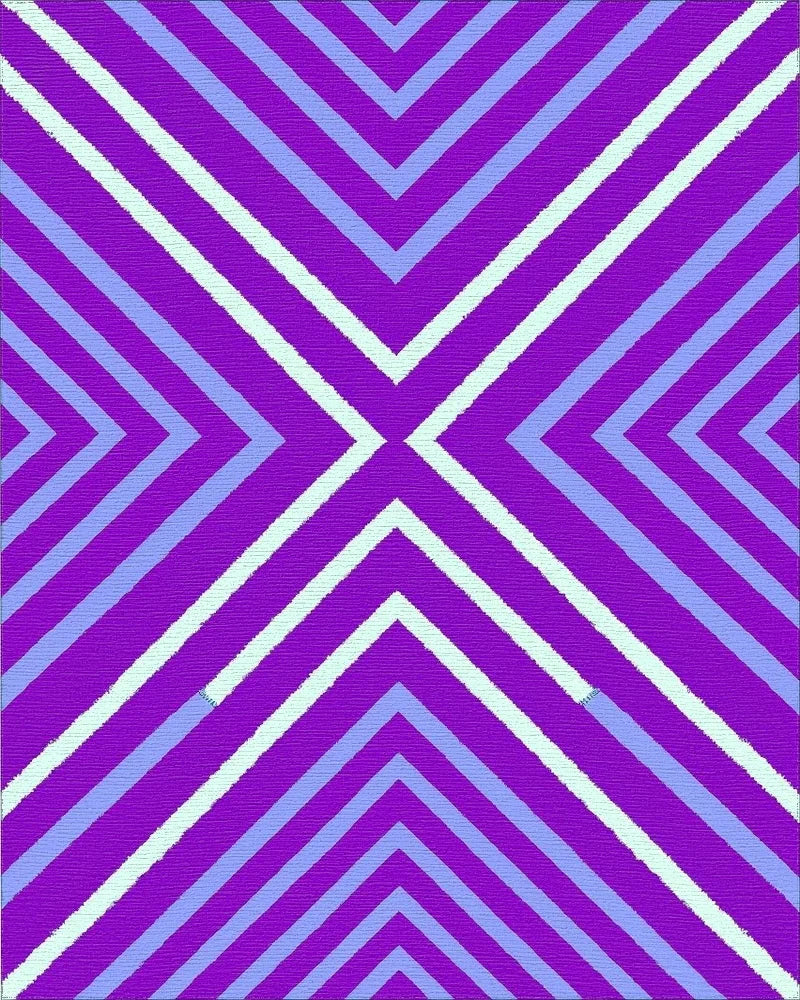 Bold Purple Chevron Stripe Rug - Cutout View