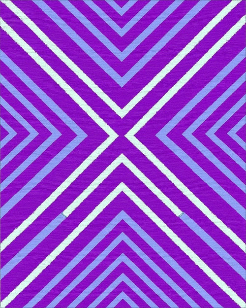 Bold Purple Chevron Stripe Rug - Cutout View