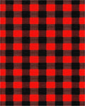 Bold Red Black Buffalo Check Rug - Cutout View