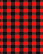 Bold Red Black Buffalo Check Rug - Cutout View