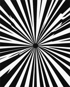 Bold Sunburst Black White Pattern Rug - Cutout View