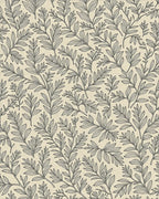 Botanical Outline Foliage Pattern Rug - Cutout View