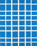 Bright Blue White Grid Squares Rug - Cutout View