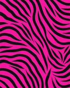 Bright Pink Zebra Abstract Design Rug - Cutout View