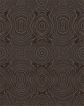 Brown Ocular Concentric Wave Rug - Cutout View