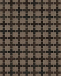 Brown Woven Cross Contemporary Rug - Cutout View