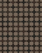 Brown Woven Cross Contemporary Rug - Cutout View