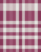 Burgundy Cream Plaid Lattice Rug - Cutout View