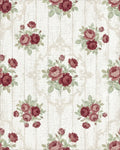 Burgundy Floral Acanthus Scroll Medallion Rug - Cutout View