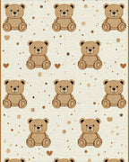 Charming Teddy Bear Collage Rug - Cutout View
