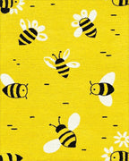 Cheerful Yellow Bee Garden Rug - Cutout View