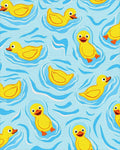 Cheerful Yellow Rubber Ducklings Rug - Cutout View