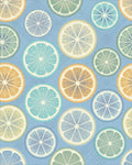 Citrus Medley With Blue Grid Rug - Cutout View