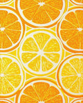 Citrus Slice Patterned Bright Rug - Cutout View