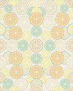 Citrus Slices In Pastel Hues Rug - Cutout View