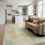 Citrus Slices In Pastel Hues Rug Living Room View