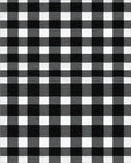 Classic Black White Gingham Squares Rug - Cutout View