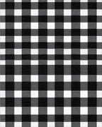 Classic Black White Gingham Squares Rug - Cutout View