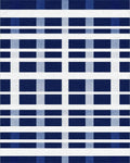 Classic Blue White Plaid Buffalo Check Rug - Cutout View