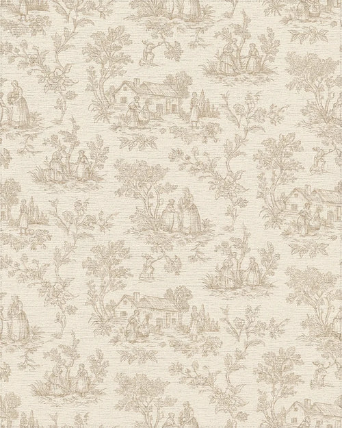Classic Countryside Village Scene Rug - Cutout View