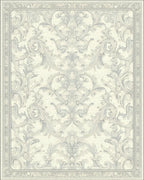 Classic Filigree Damask Pattern Rug - Cutout View