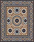 Classic Floral Medallion Bordered Rug - Cutout View
