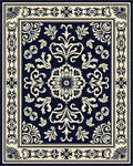 Classic Floral Ornament Patterned Rug - Cutout View