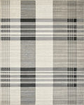 Classic Gray Plaid Checkered Rug - Cutout View