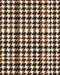 Classic Houndstooth Brown Cream Pattern Rug - Cutout View