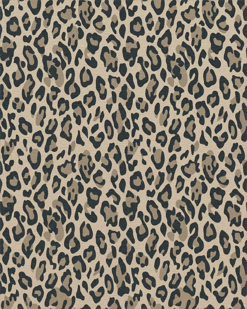 Classic Leopard Spots Tan Rug - Cutout View