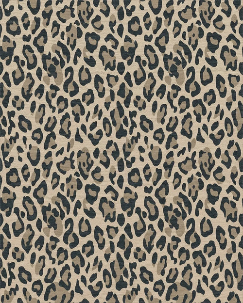 Classic Leopard Spots Tan Rug - Cutout View