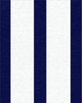 Classic Navy White Stripe Design Rug - Cutout View