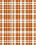 Classic Orange Plaid Texture Rug - Cutout View