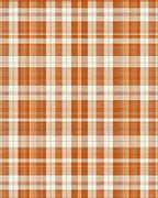 Classic Orange Plaid Texture Rug - Cutout View