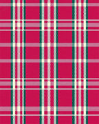 Classic Red Tartan Plaid Design Rug - Cutout View