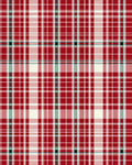 Classic Red White Plaid Pattern Rug - Cutout View